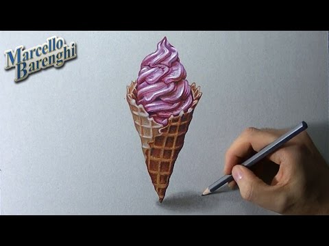 how to draw ice cream cone
