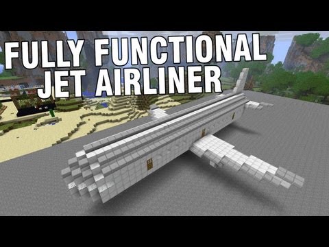 Minecraft - Fully Functional Jet Airliner Video