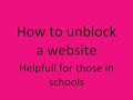 How to Unblock a website