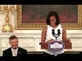First Lady Michelle Obama Welcomes Kids to a Let's Move! Event with the LA Galaxy