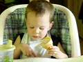 Ethan eating ice cream. 6-28-2008