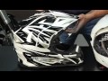 www.revzilla.com The brand new for 2011 AFX FX-39 DS Helmet is an entry-level dualsport and enduro helmet that packs a ton of features and functionality at the $115 price point. They've made huge strides forward from their previous FX-37, maintaining the same price while packing in a ton of new features. The shield, a complaint with the FX37, has been flattened significantly for a less distorted view and overall improvement in visibility. The helmet now comes stock with flat side covers for street riding whereas they were a separate purchase with the FX37. The chin strap system is now a ratcheting retention system rather than the basic double d-ring closure. Lastly, and this is big, all of the intake ventilation is now open/close so it can be turned off; previously, all the vents were open all the time. All the basics remain the same on this helmet, but we think it's really a great value at this price.