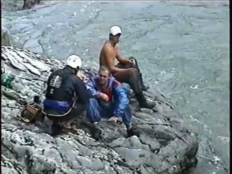 Passing waterfalls on the Pyzha river Altai