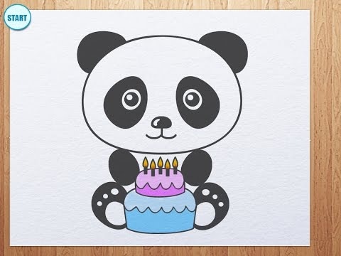how to draw birthday cake