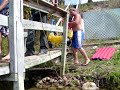 Riding random things into the water