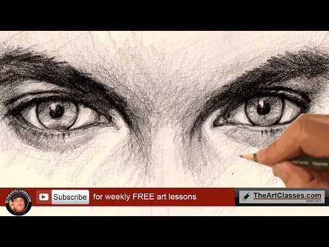 how to draw two eyes