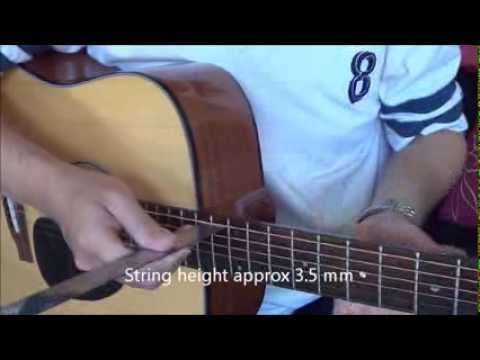 how to adjust acoustic guitar string height