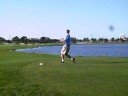 Mick teeing off in Florida