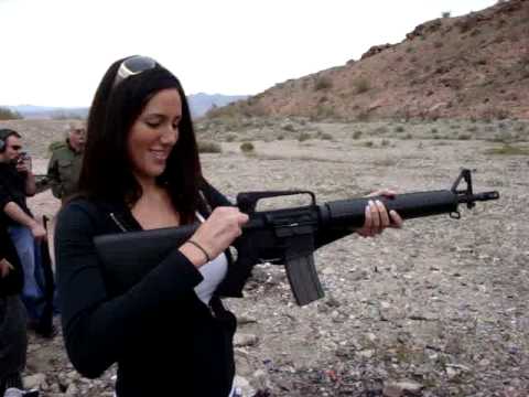 Desi Shooting arsenal of weapons - army of one