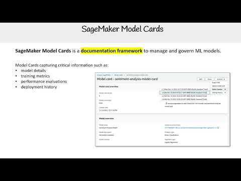 Documenting Models with SageMaker Model Cards - AWS AI Practitioner AIF-C01