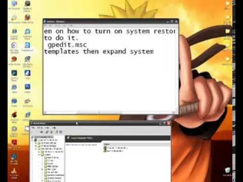 how to turn off system restore in xp