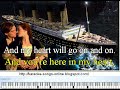 Celine Dion \"My heart will go on\" karaoke song