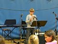 Christiane playing the oboe at the spring concert
