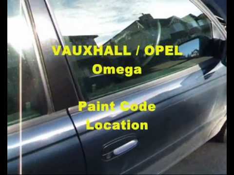 how to find paint code on vectra c