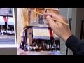Alfred Currier oil painting demo-Paris cafe