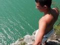 Klippenspringen Wolfgangsee 27 Meter 88 feet cliff diving 2009