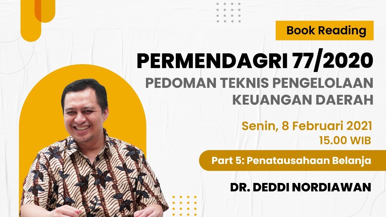 Penatausahaan Belanja  [Book Reading Permendagri 77/2020 Part 5]