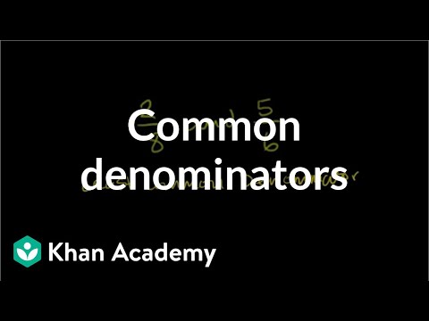 Finding common denominators