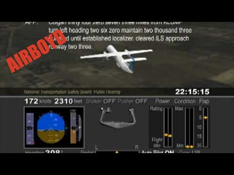 Flight 3407 crashes NTSB animation Q400 Colgan Buffalo