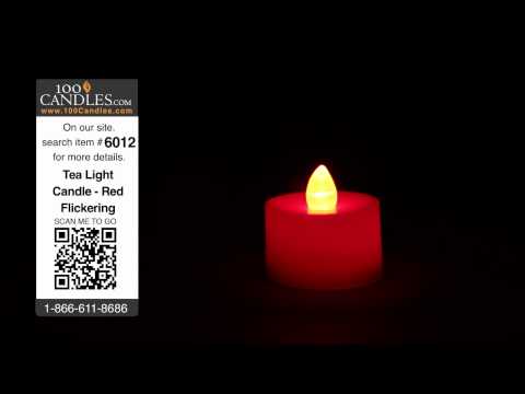 Red Flickering Battery Operated Tea Lights by intelliFLAME