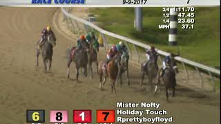 Mister Nofty wins open Allowance Penn Nat 7 Wire to Wire Sept 9 2017