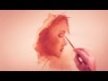 How to paint a woman's face in profile