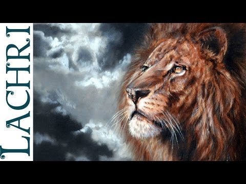 speed painting lion time lapse tutorial by lachri