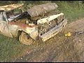 The GMC 6000 Was only 150 bucks!!!!! though it was unfortunatly an auto-matic. i think we never had brakes. its a 350 2BBL smashing into a 350 4bbl. The flywheel got bent on the impala, and we couldn't start the pig any more. then i got the 6000, and it seemed like a great idea to smash these bitches together. but it ended up flatening the tire on the 6000, which we were never able to change. also, we never got the thing to run right. so the thing got junked.