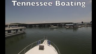 Boating on Lake Tellico, Tennessee. Fort Loudoun Marina. West of Knoxville.Time Lapse