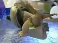 Achatina fulica eating lettuce