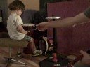 Jameson and his first drum kit