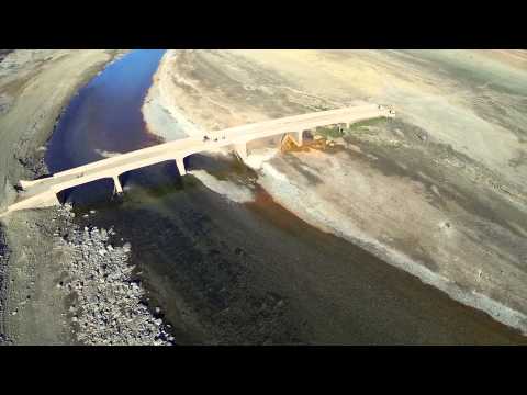 Hidden bridge folsom lake aerial