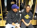 Drew laughs with UMBC women\ Drew laughs with UMBC women\