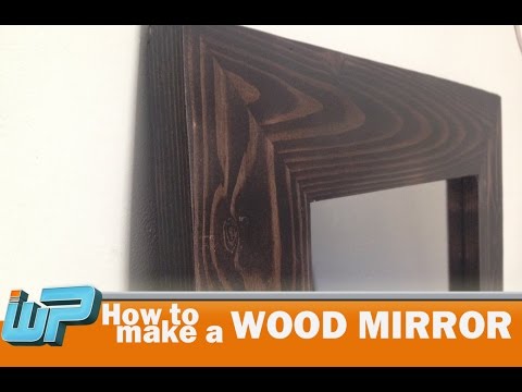 how to attach mirror to wood
