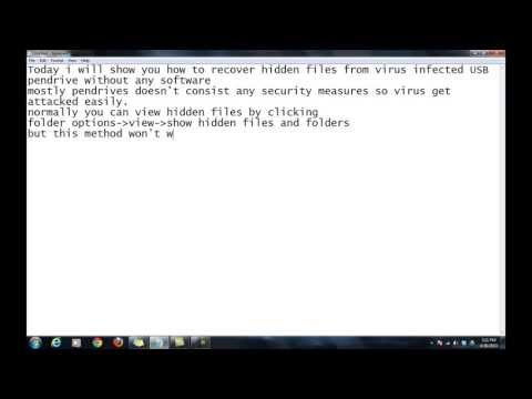 how to recover hidden files from pendrive