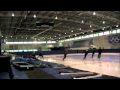 Olympic US Speedskaters - a day of training