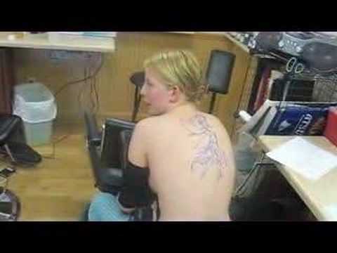 Me getting my tattoo done. This took 3 hours to do, I have about 1.5 hours 