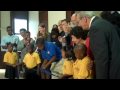 Cutting ribbon at SPARK Academy