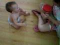 Ellie and Aunt Nini make peanut music
