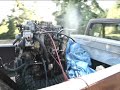 Mercedes diesel engine running outside of car Mercedes diesel engine running outside of car