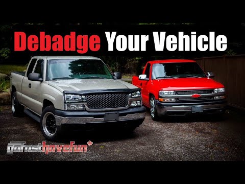 how to debadge a vehicle