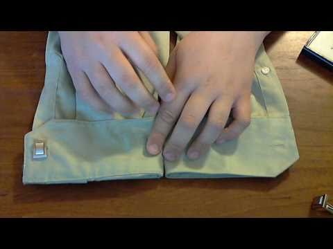 how to fasten cufflinks
