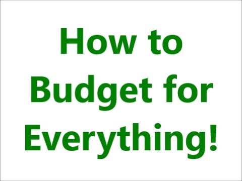 how to budget for everything