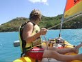 Big Inflatable Ocean Kayak Under Sail - Sevylor SVX500DS
