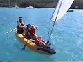 Big Inflatable Ocean Kayak Under Sail - Sevylor SVX500DS