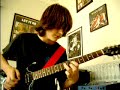 Young guitarist FinishLine plays solo for original rock song