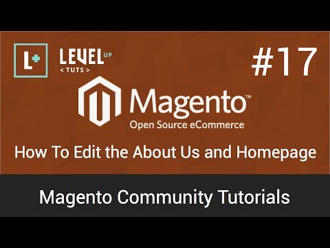 Magento Tutorials 17: How To Edit the About Us and Homepage