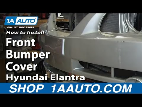 How To Install Replace Remove Front Bumper Cover Hyundai Elantra 01-06 1AAuto.com
