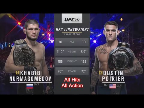All Action l Khabib Nurmagomedov vs Dustin Poirier UFC 242 - HD