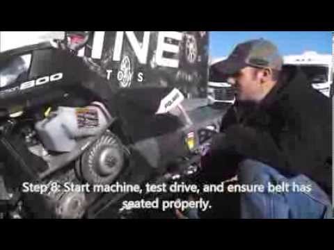 how to change a snowmobile belt